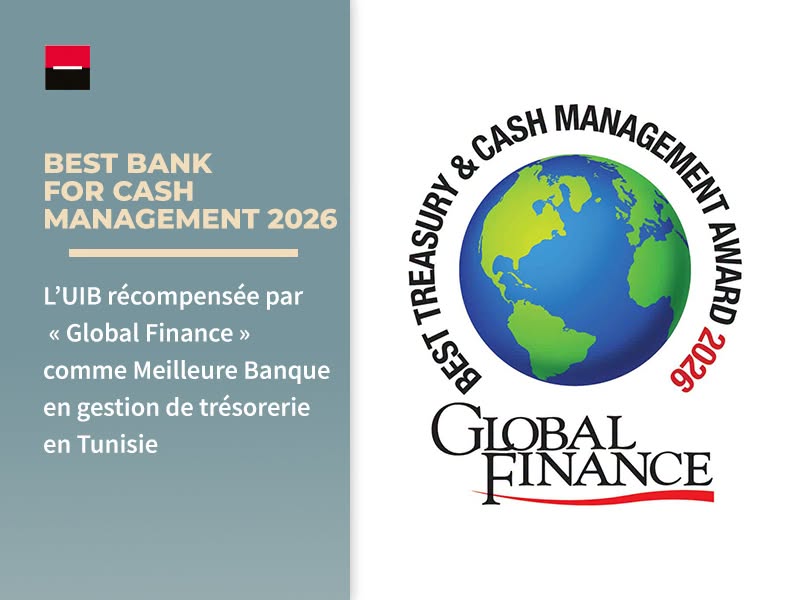 UIB Meilleure Banque en Cash Management en Tunisie 2026